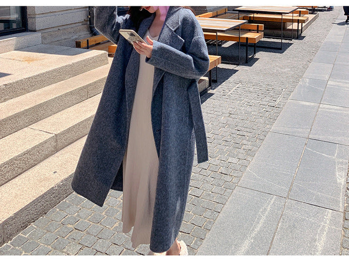 Dam elegant och avslappnad oversize ull jacka Drune