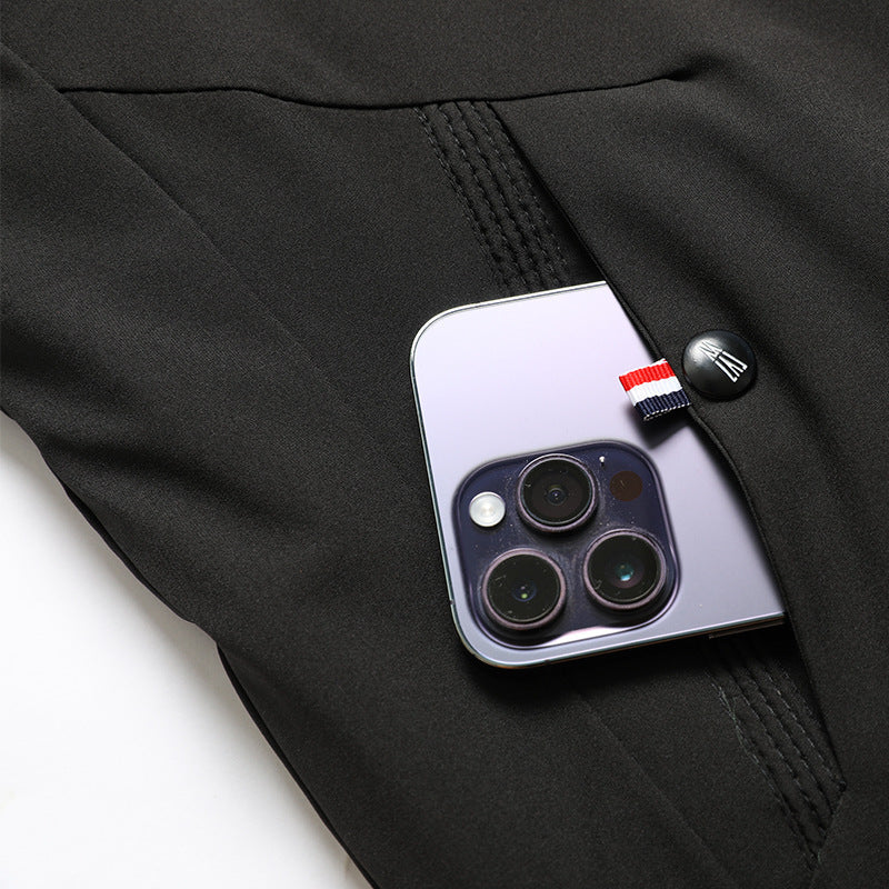 Herr Nano Water-Repellent Vadderad Thermo Luvtröja Jacka med Fleece Foder och Concealed Fickor med Dragkedja