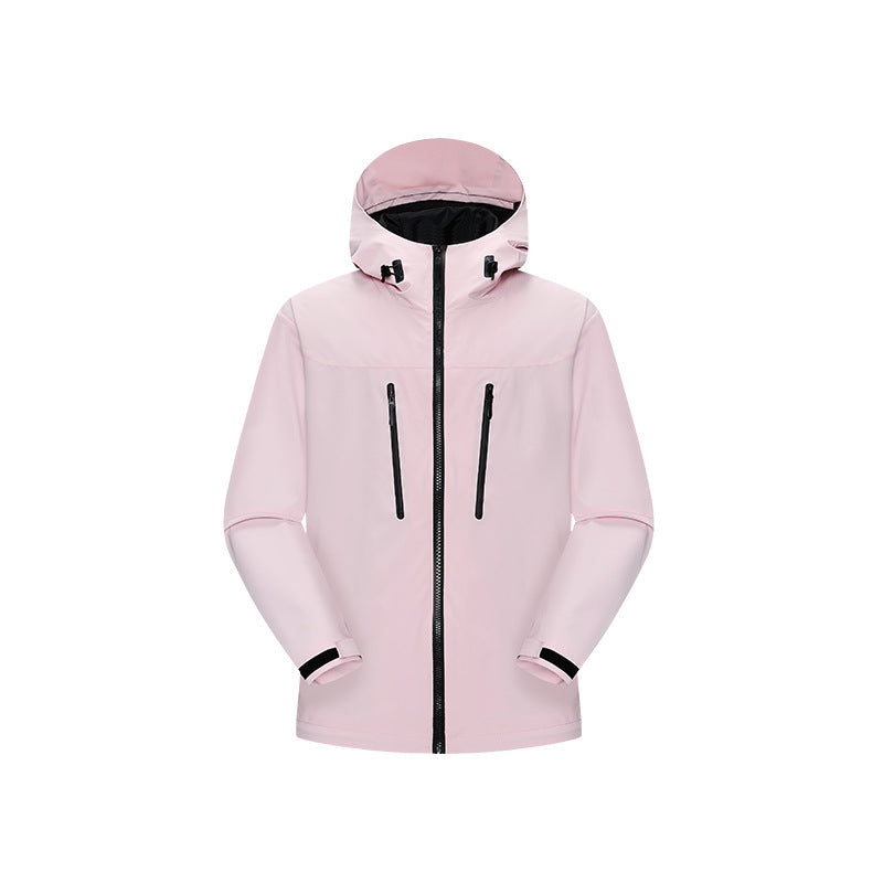 Dam Technische Wasserfeste Softshell‑regenjacke med huva, Versiegelten Nähten och Vertikalen Reißverschlusstaschen