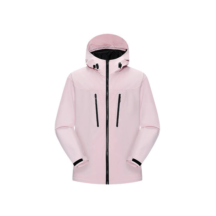 Dam Technische Wasserfeste Softshell‑regenjacke med huva, Versiegelten Nähten och Vertikalen Reißverschlusstaschen