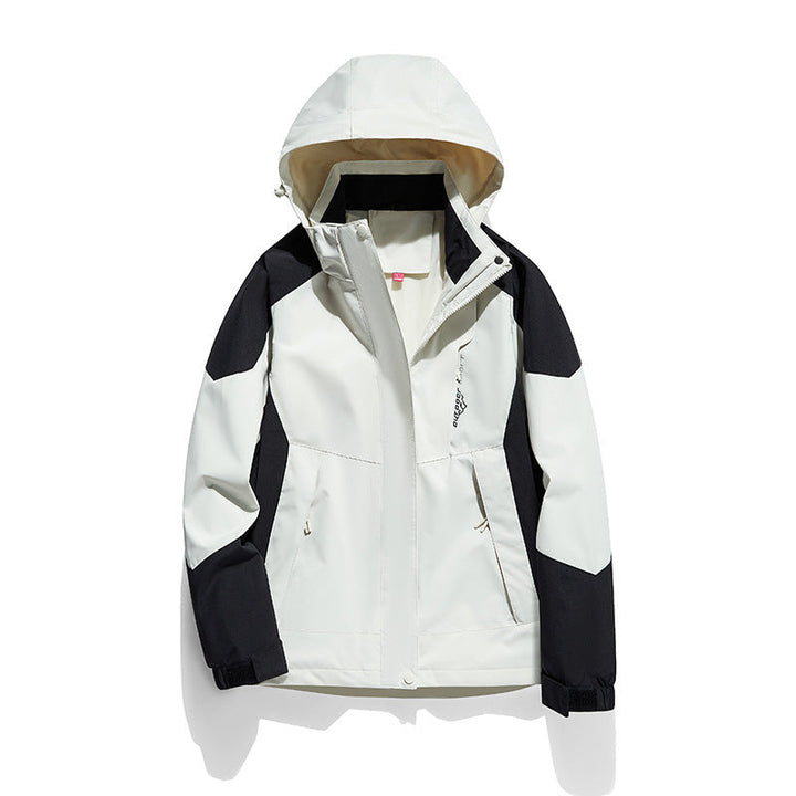 Dam två-layer softshell utomhusjacka med removable fleece inner layer och huva