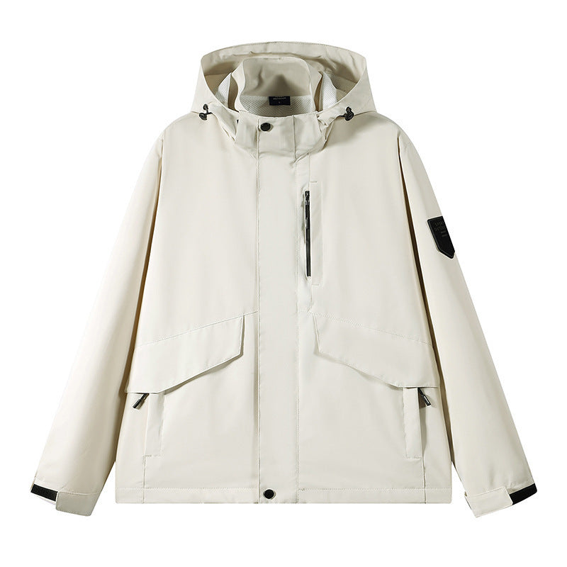 Unisex Funktionell Outdoorjacka med Praktisk Fickor