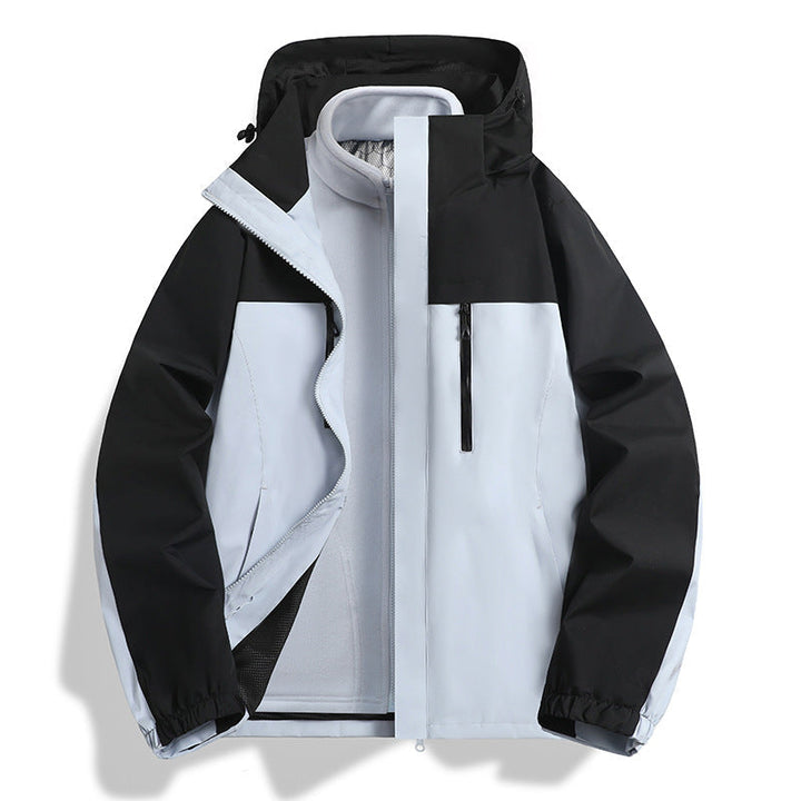 Herr two-in-one softshell hybrid jacka med avtagbar fleece inner jacka och vattenavvisande membran