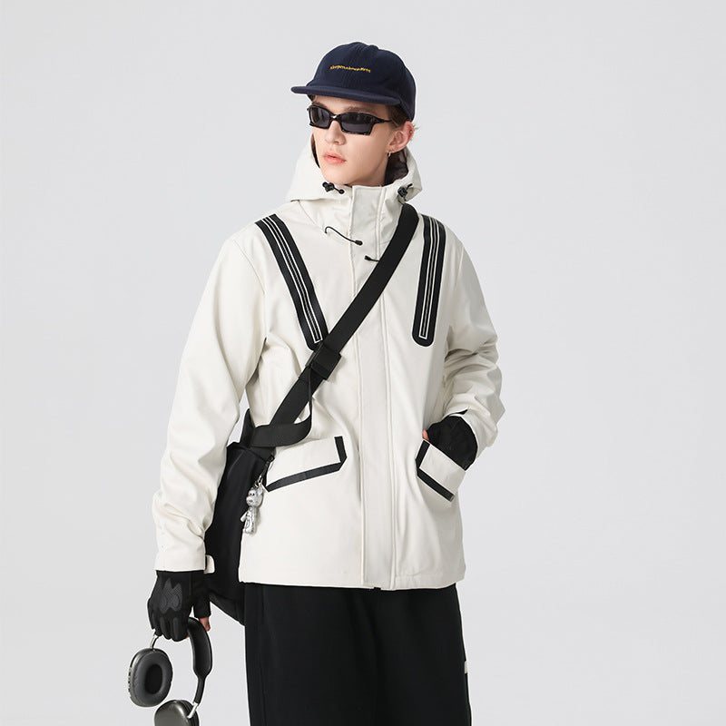 Herr Teknisk Softshell Parkas med Huva, Taped Sömmar och Coated Inlägg