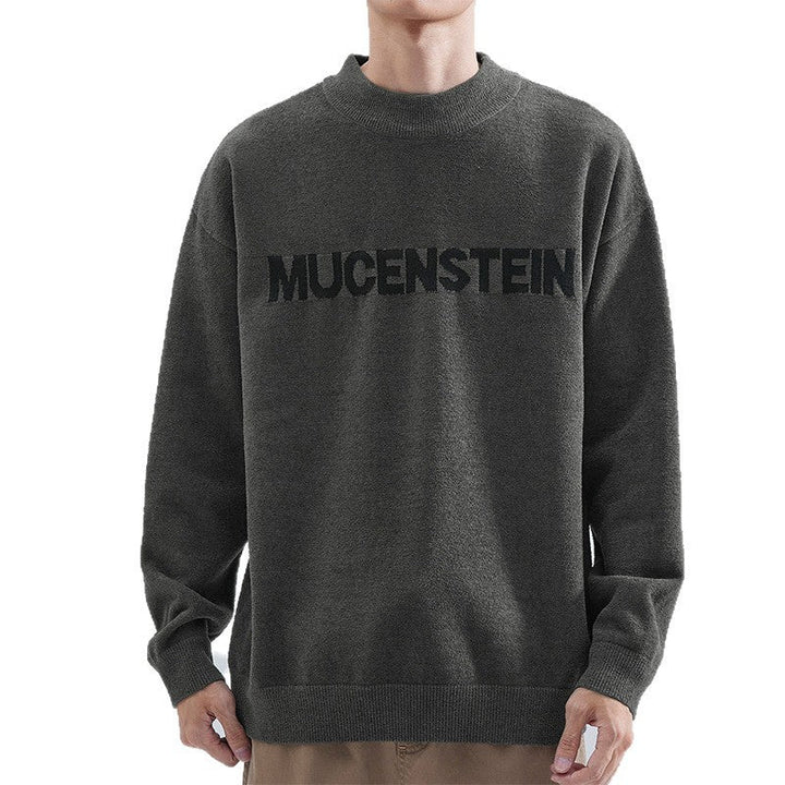 Herr Bekväm Oversized Tröja med Graphic Tryck