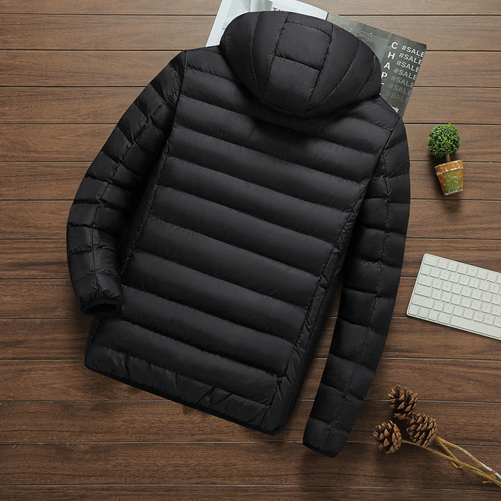 Herr Ultra-Lätt Quiltad Parka med Huva och Thermoregulating Isolering