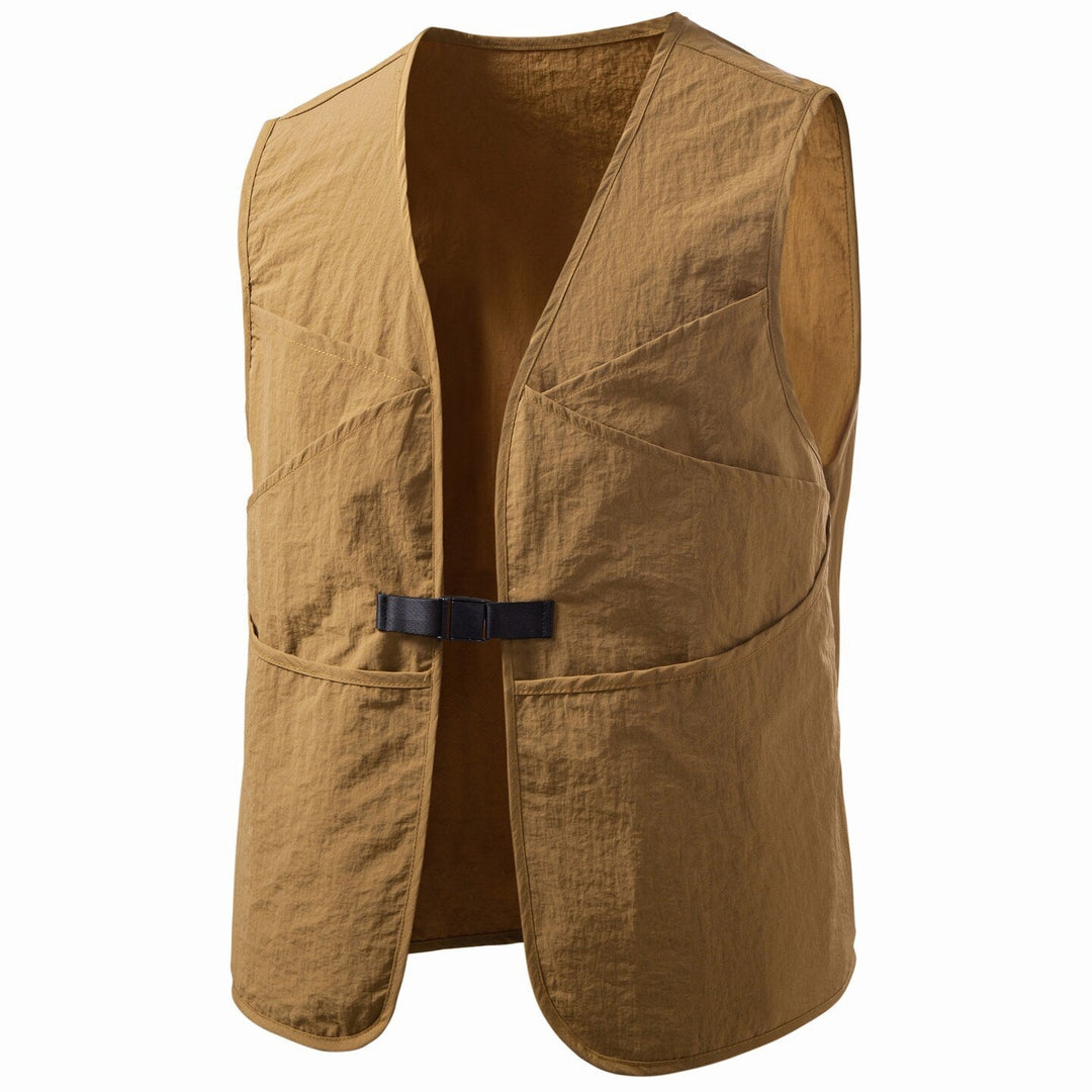 Herr Multifunktionell Funktion Väst med Justerbar Push Buckle och Lätt Ripstop Look