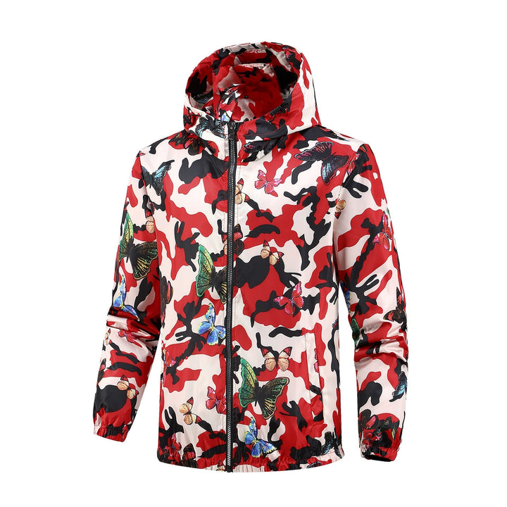 Dam Light Hooded jacka med blommigt mönster
