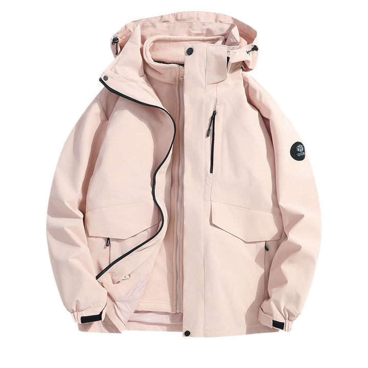 Herr lätt softshell regnjacka med Avtagbar fleecefoder, Sealed Sömmar och flerafunktionell Fickor