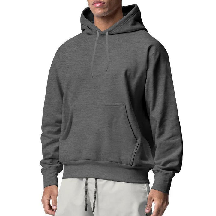 Herr Nan Premium Luvtröja med Känguruficka, Brushed Fleece Interior, Reinforced Neck Seam, och Ribbad Fåll