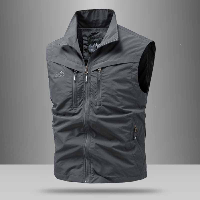 Herr Technical Utility Väst med Hög Krage och Multi-Pockets