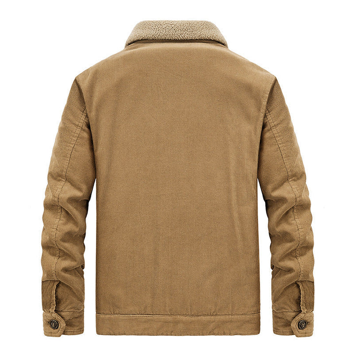 Herr Bomull Manchester Jacka i Worker Blouson med Warming Sherpa Foder