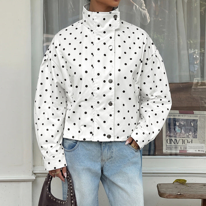 Dam Prickig-Dots Tröja Jacka