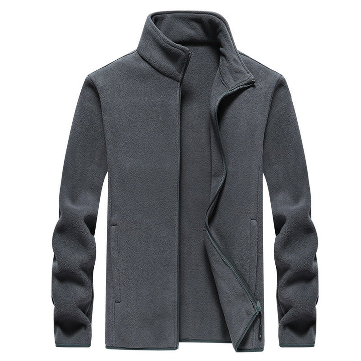 Herr Fleece Jacka med Ståkrage, Fullängd Dragkedja &amp; Sidofickor