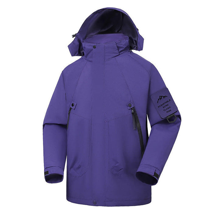 Herr Vattentät Softshell Utomhus Jacka med Justerbar Huva och Sealed Sömmar