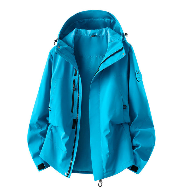 Dam Teknisk Three-Layer Softshell Regnjacka med Taped Sömmar och Multifunctional Fickor