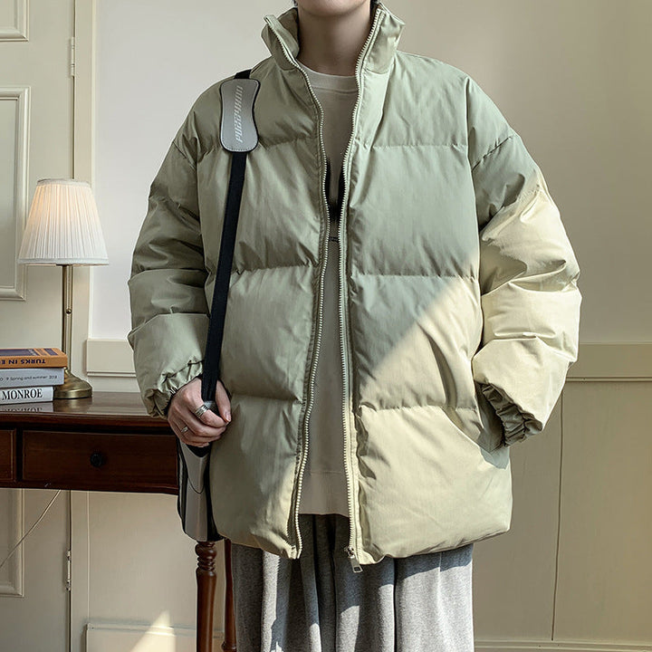Unisex oversize vadderad jacka med hög ståkrage och Thermal foder