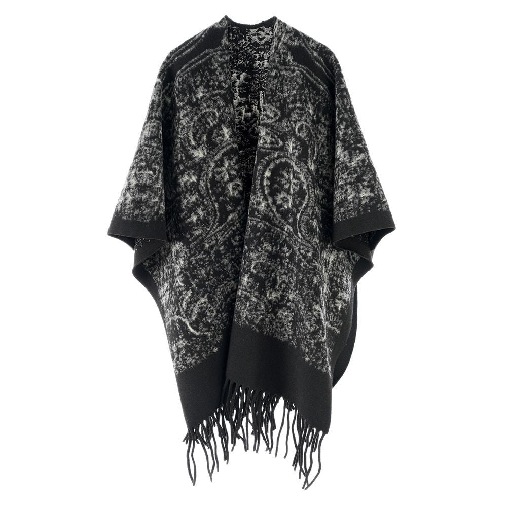 Dam Fringe Cape i mysig ullblandning med Structured Vintage look