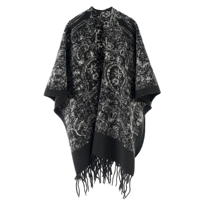 Dam Fringe Cape i mysig ullblandning med Structured Vintage look