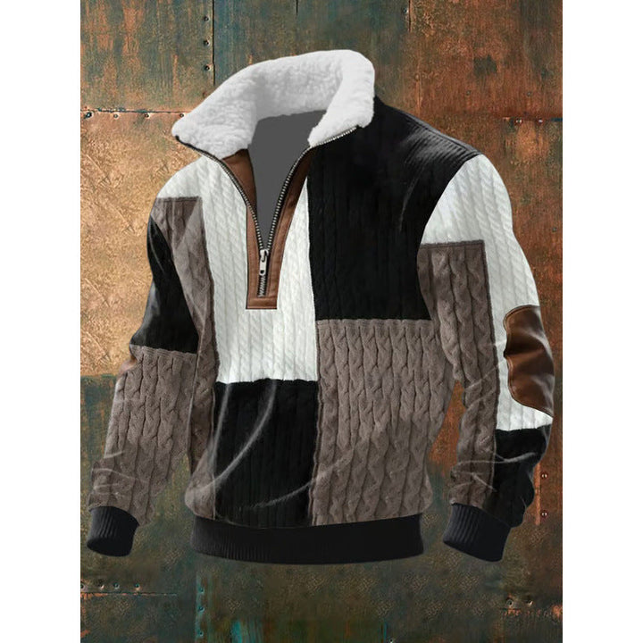 Herr Urban Fleece Pullover med Tree Motif