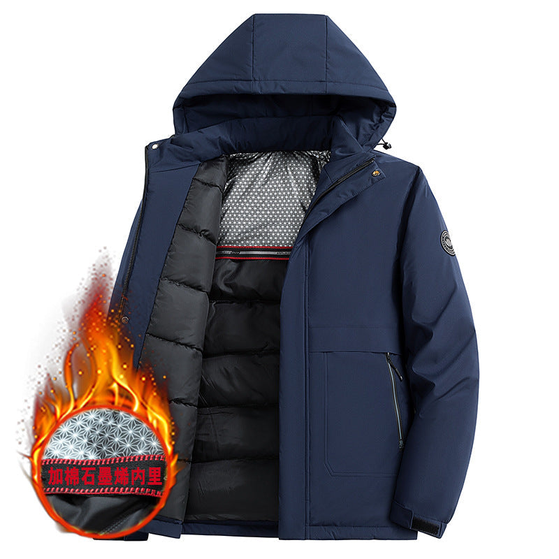 Herr vattenavvisande vinter parka med Thermo-Reflective quiltat foder och Huva