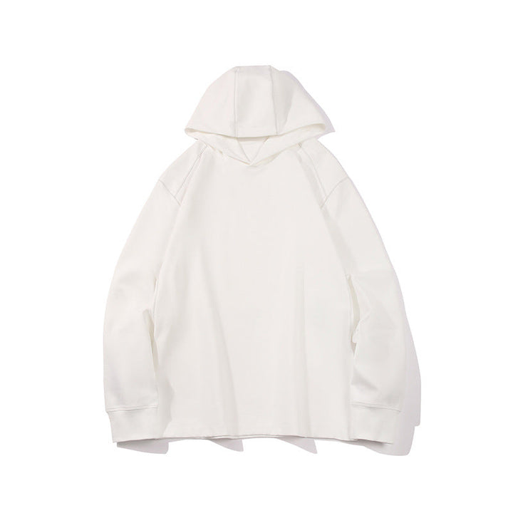 Herr Oversized Luvtröja Gjord av Kraftig Bomull Jersey med Raglanärmar och Visible Contrast Sömmar