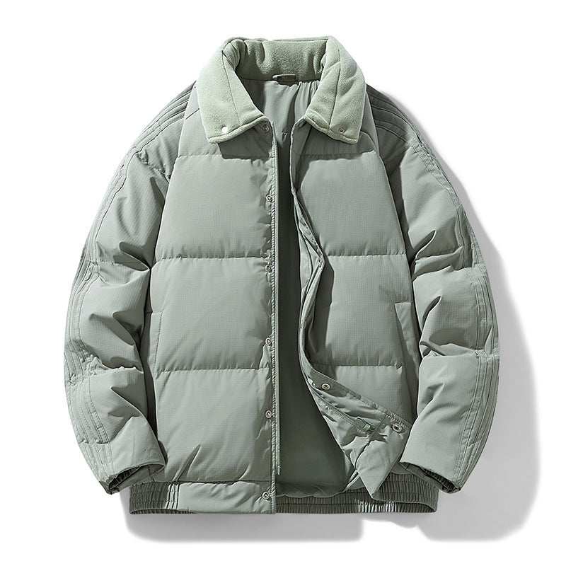 Herr Vadderad Winter-Steppjacke med Teddykragen och Winddichter Thermofüllung