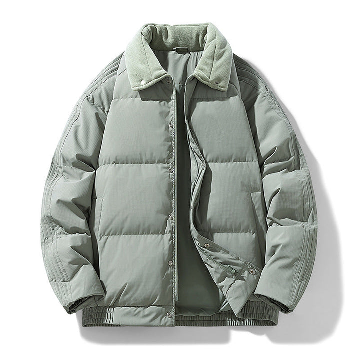 Herr Vadderad Winter-Steppjacke med Teddykragen och Winddichter Thermofüllung