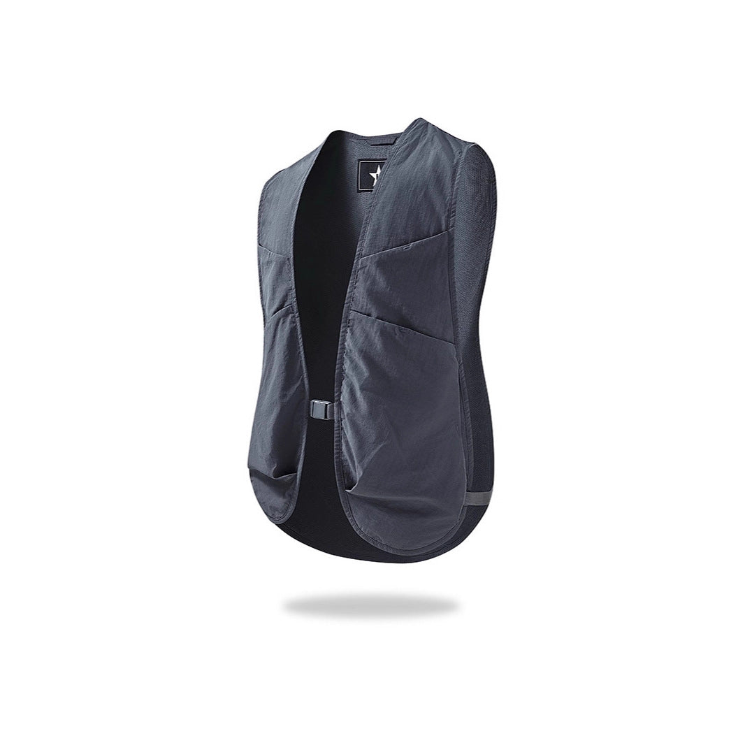 Herr Ultralight Multifunctional Photographer Utility Väst med Mesh Bak och Fram Snap Fastener