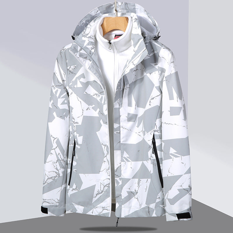 Dam två-layer softshelljacka med removable fleece inner jacka och huva