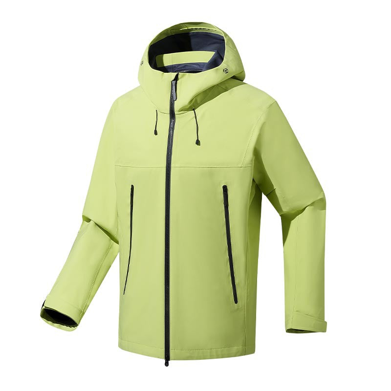 Herr vatten- och vindtät softshell utomhusjacka med justerbar huva
