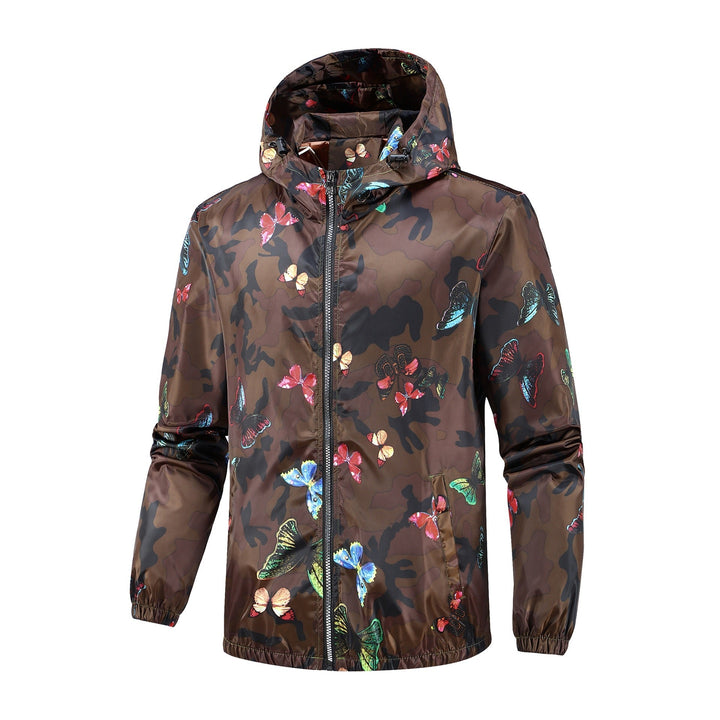 Dam Light Hooded jacka med blommigt mönster