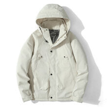 Herr lätt med huva Jacka tillverkad av softshell med värmande foder och Minimalistisk Dragkedja Fickor