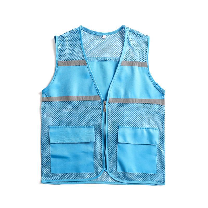 Unisex Visible Utility väst med andningsbar Mesh, Reflective Straps och Generous framfickor