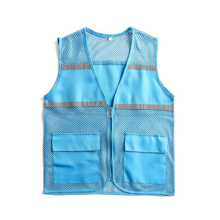 Unisex Visible Utility väst med andningsbar Mesh, Reflective Straps och Generous framfickor
