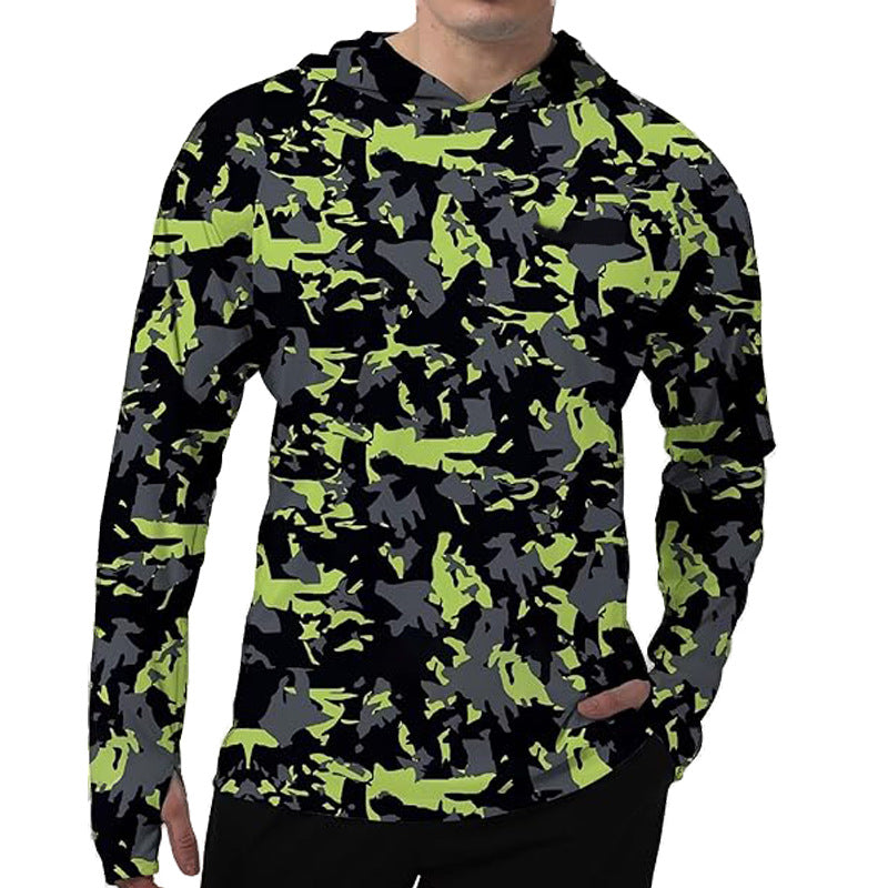 Herr Sportig Luvtröja med ABStract Tryck