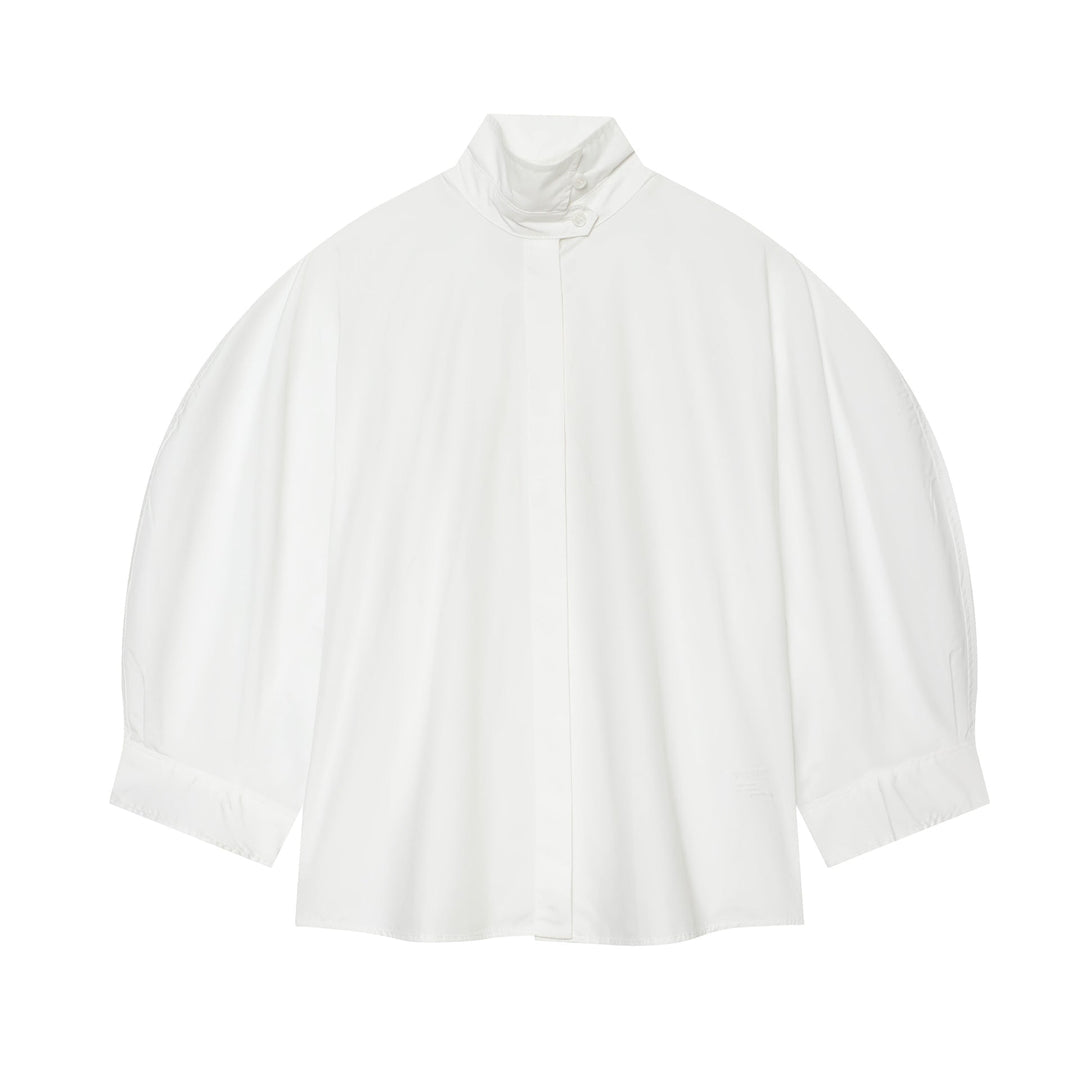 Dam oversized regn poncho med ståkrage och concealed knäppning