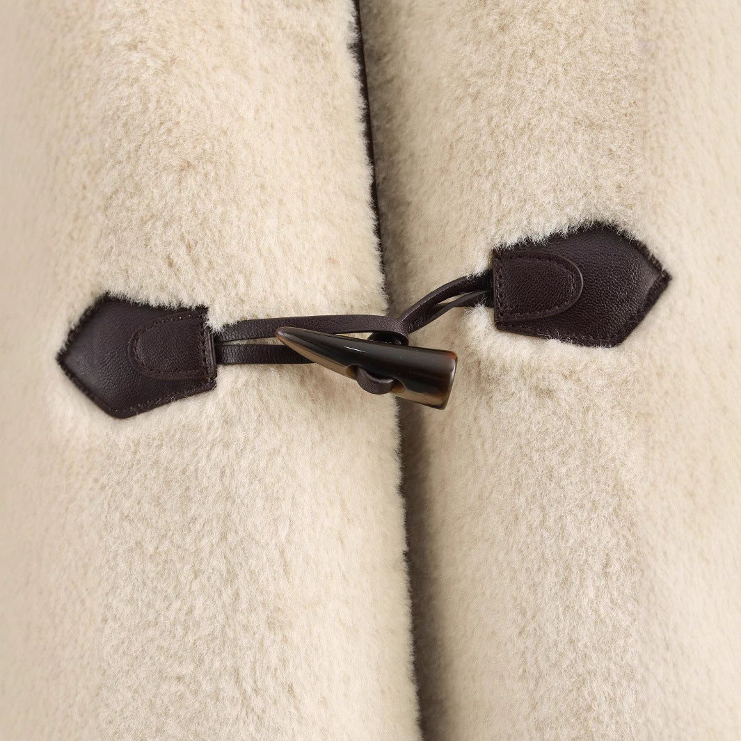 Dam Kort Skärning Teddy Kappa med Toggle Closures