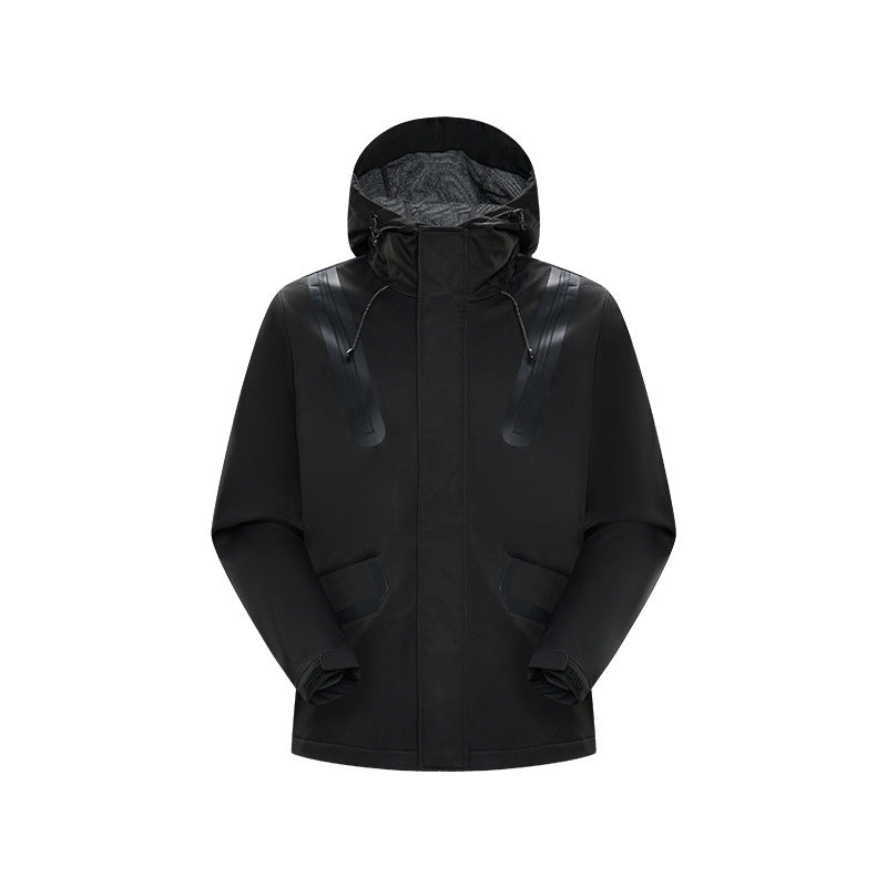 Herr Teknisk Softshell Parkas med Huva, Taped Sömmar och Coated Inlägg