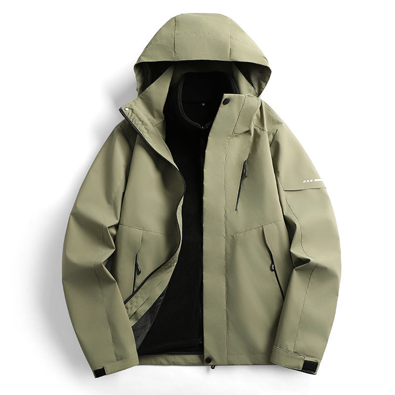 Dam non-vattentät Softshell outdoorjacka med huva andningsbar membrane