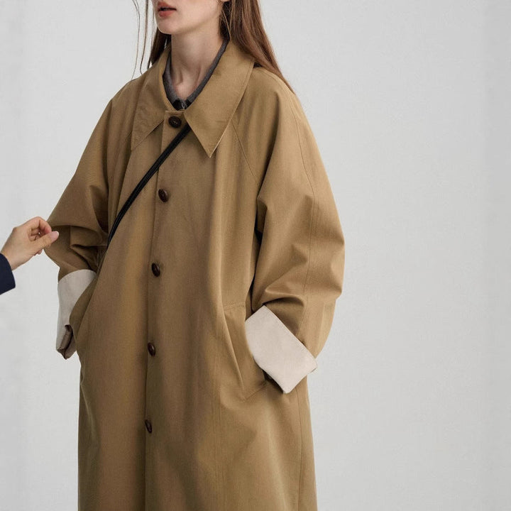 Dam oversize stad trenchcoat