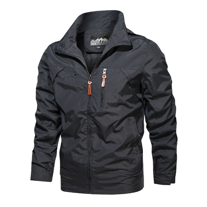 Herr lätt utomhusjacka windbreaker med vattenavvisande kappaing och ventilerande meshfoder