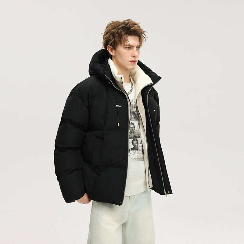 Dam Oversize-Steppjacke med Integriertem Fleece-Innenlayer och huva
