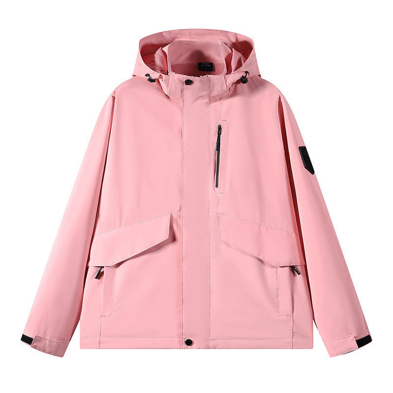 Unisex Funktionell Outdoorjacka med Praktisk Fickor