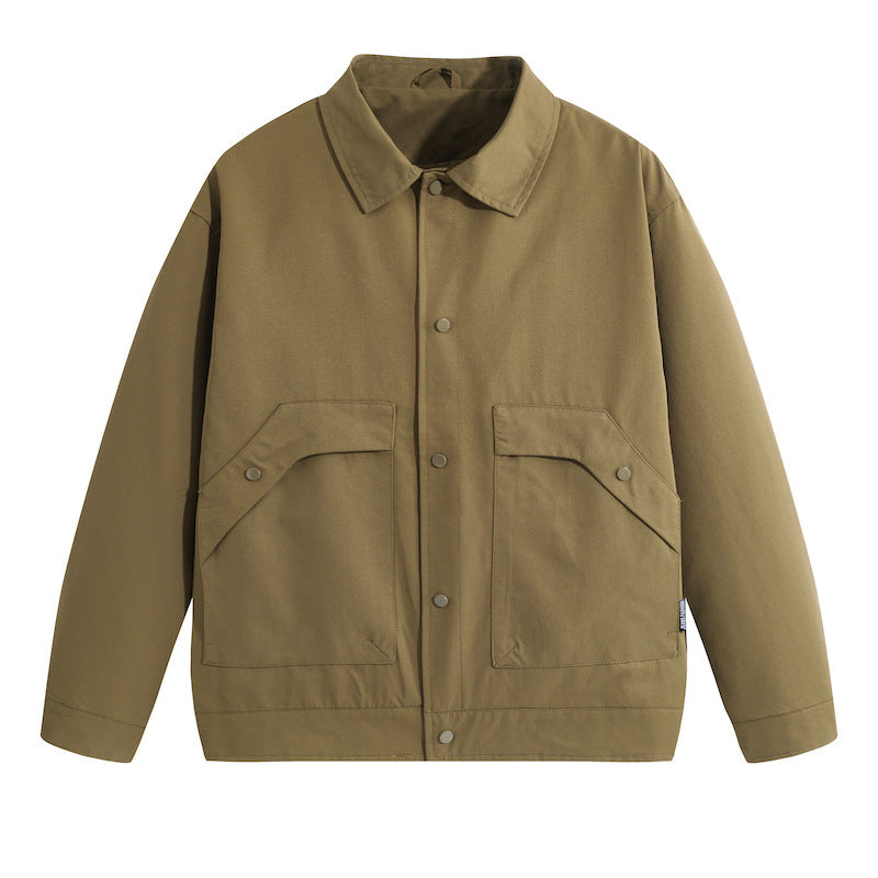 Herr Short-Cut Work Jacka med Lock Fickor