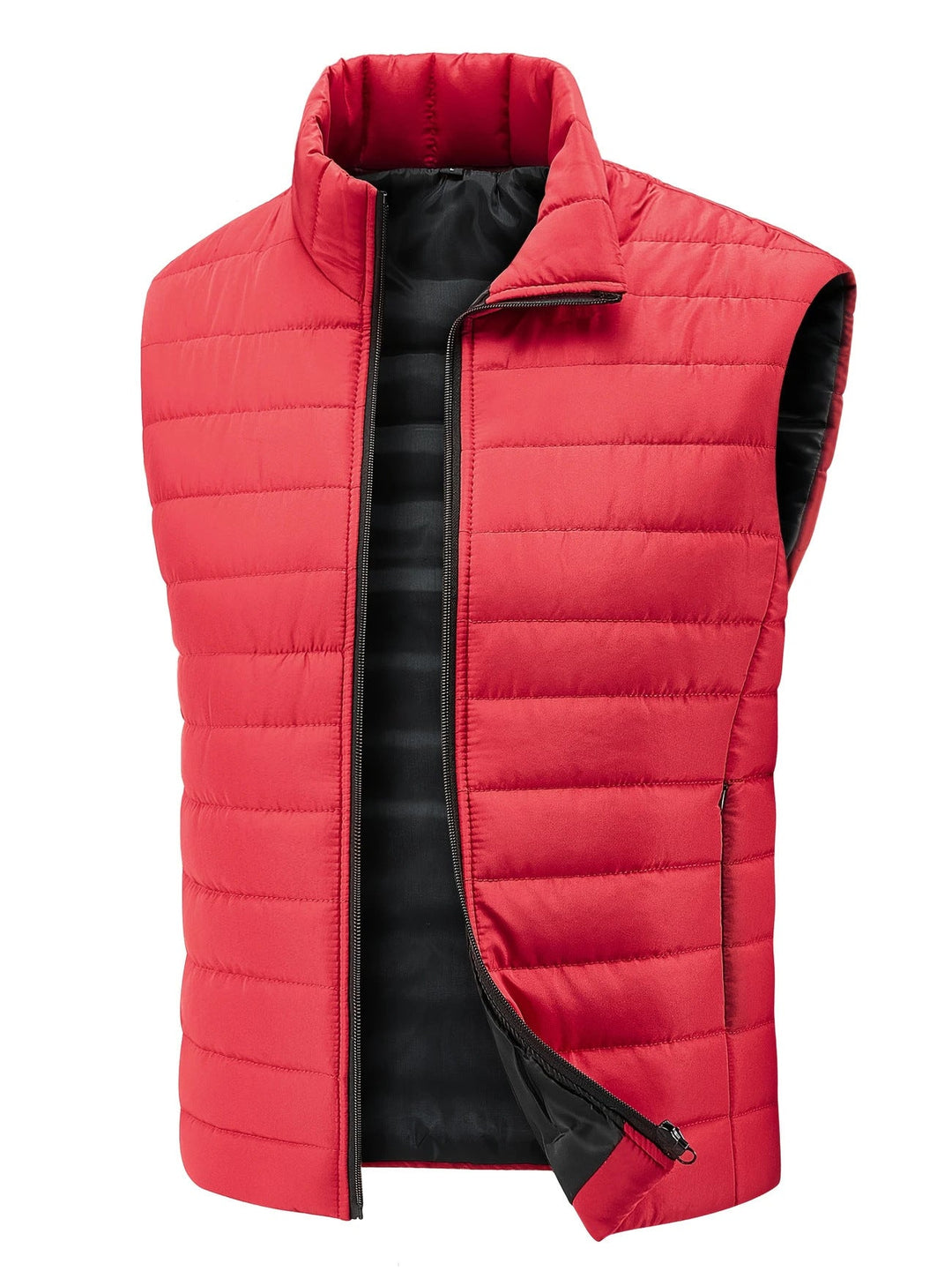 Herr Ultralight Vadderad Väst med Raised Krage och Insulating Termisk Filling