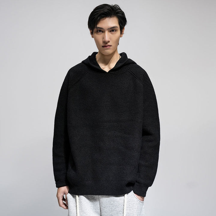 Herr Modern Oversized Luvtröja med Textured Design