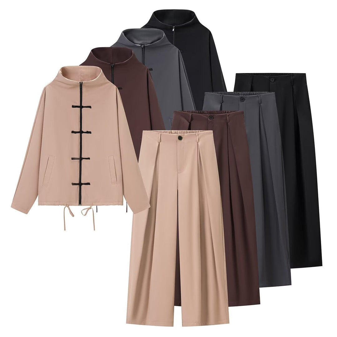 Dam Lätt Boxig Jacka med Ståkrage, Dragkedja Fram, Dragsko och Decorative Knot Stängningar