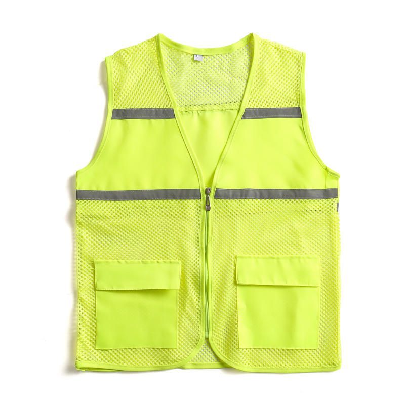 Unisex Visible Utility väst med andningsbar Mesh, Reflective Straps och Generous framfickor