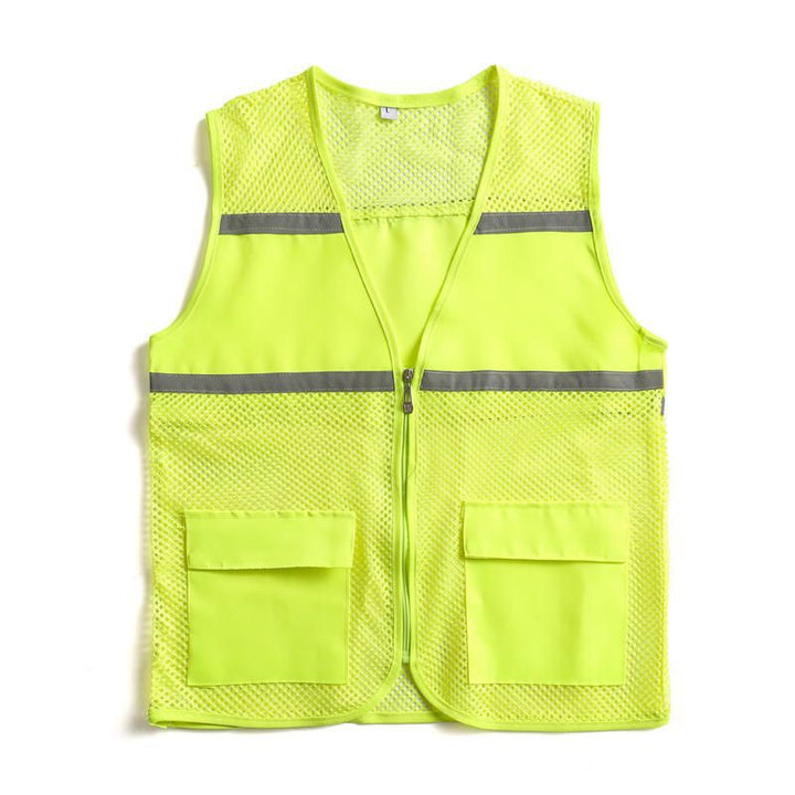 Unisex Visible Utility väst med andningsbar Mesh, Reflective Straps och Generous framfickor